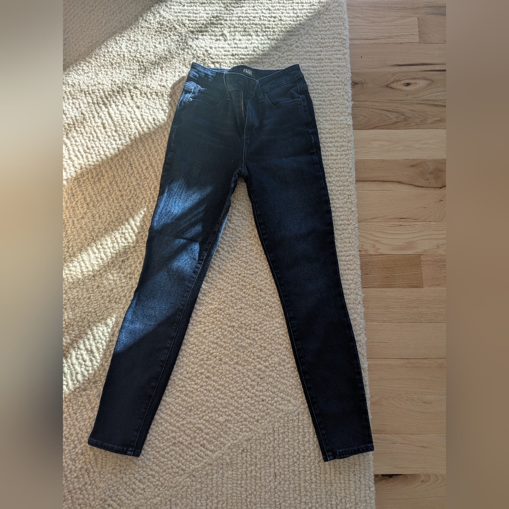 PAIGE Women's Dark Blue Skinny Jeans